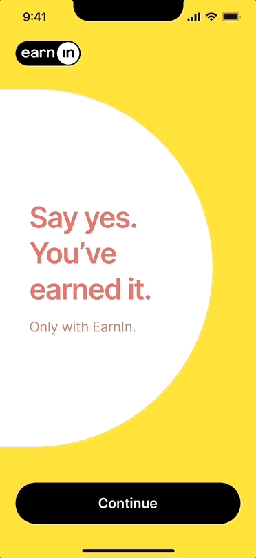 A moving image to demonstrate a interactive onboarding experience.