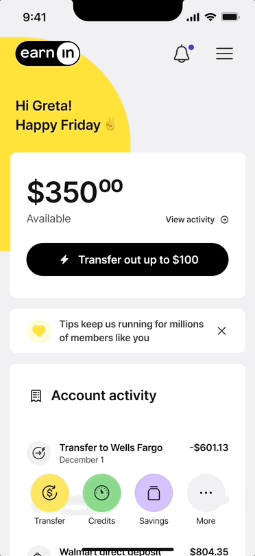 A moving image to show users navigate the new cross-selling experience.