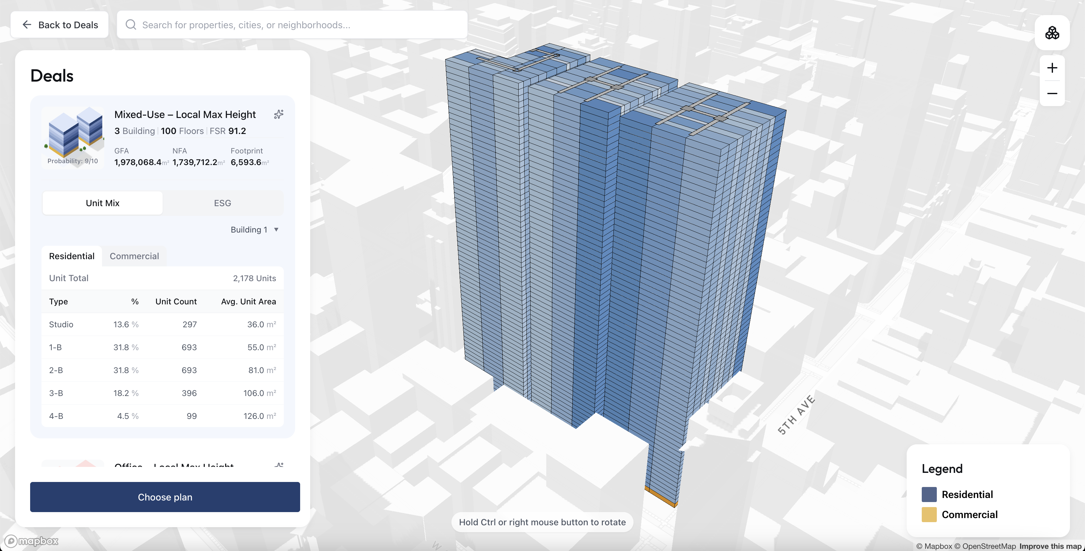 Screenshot capture of choosing a deal